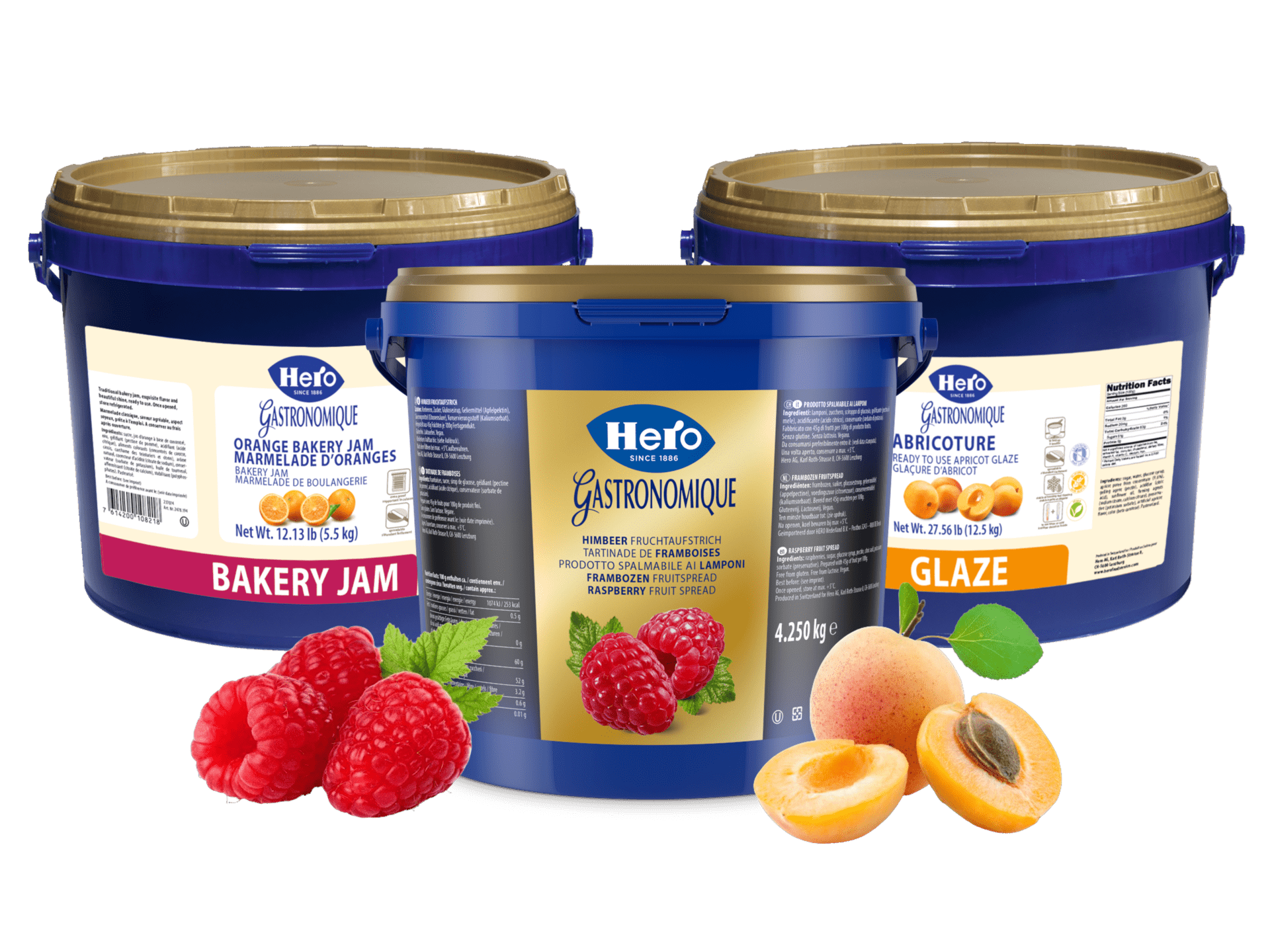 Hero Bakery Jams with raspberries and apricots